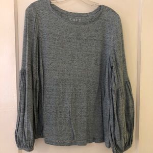 Loft long sleeve shirt with puffy sleeves size M